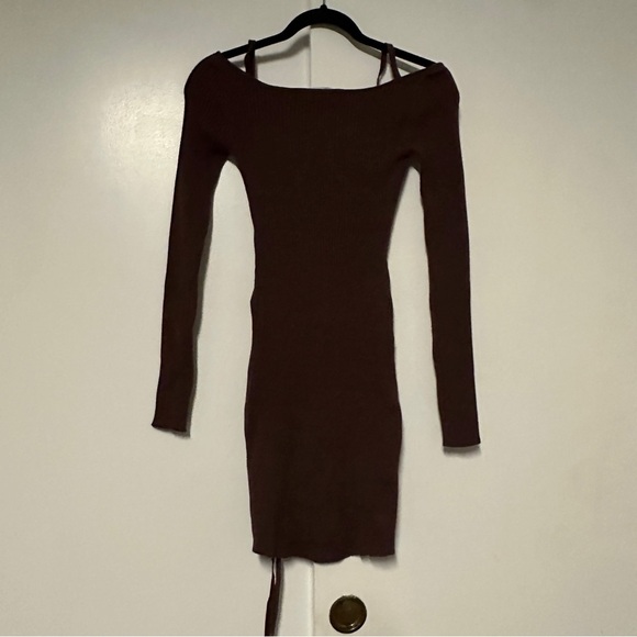 NWT Urban Outfitters Brown Jezebel Corset Ribbed Mini Dress Size XS - Picture 8 of 8